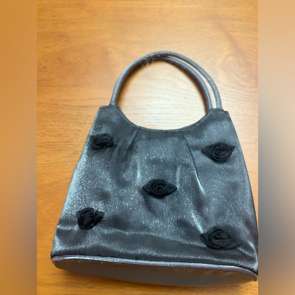 Small silver evening bag